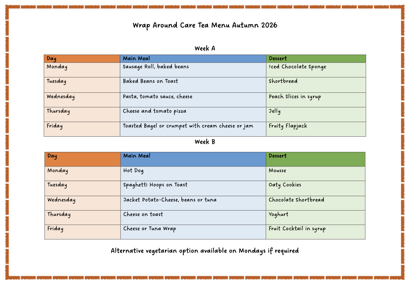 Wraparound Menu Autumn 2026